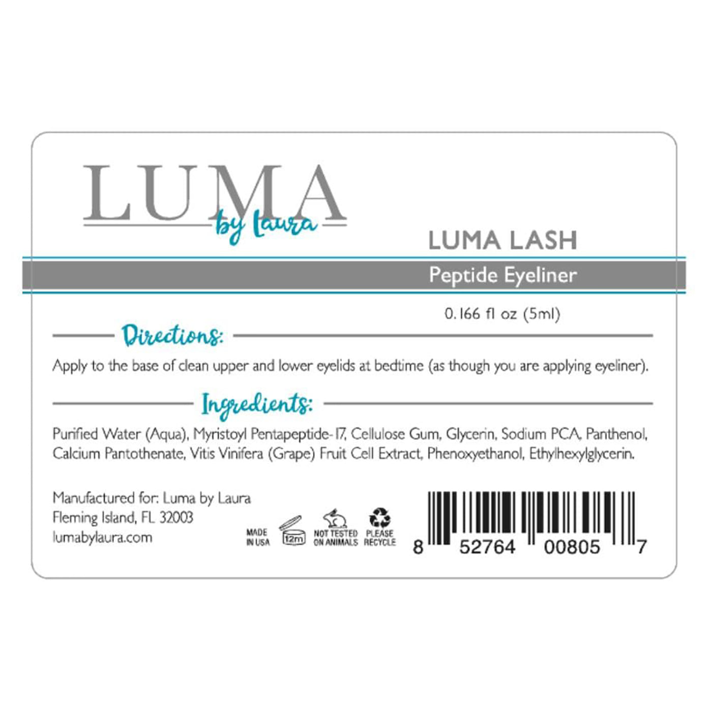 Luma Lash Professional Eyelash & Eyebrow Enhancing Serum